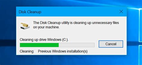 disk cleanup windows 10.